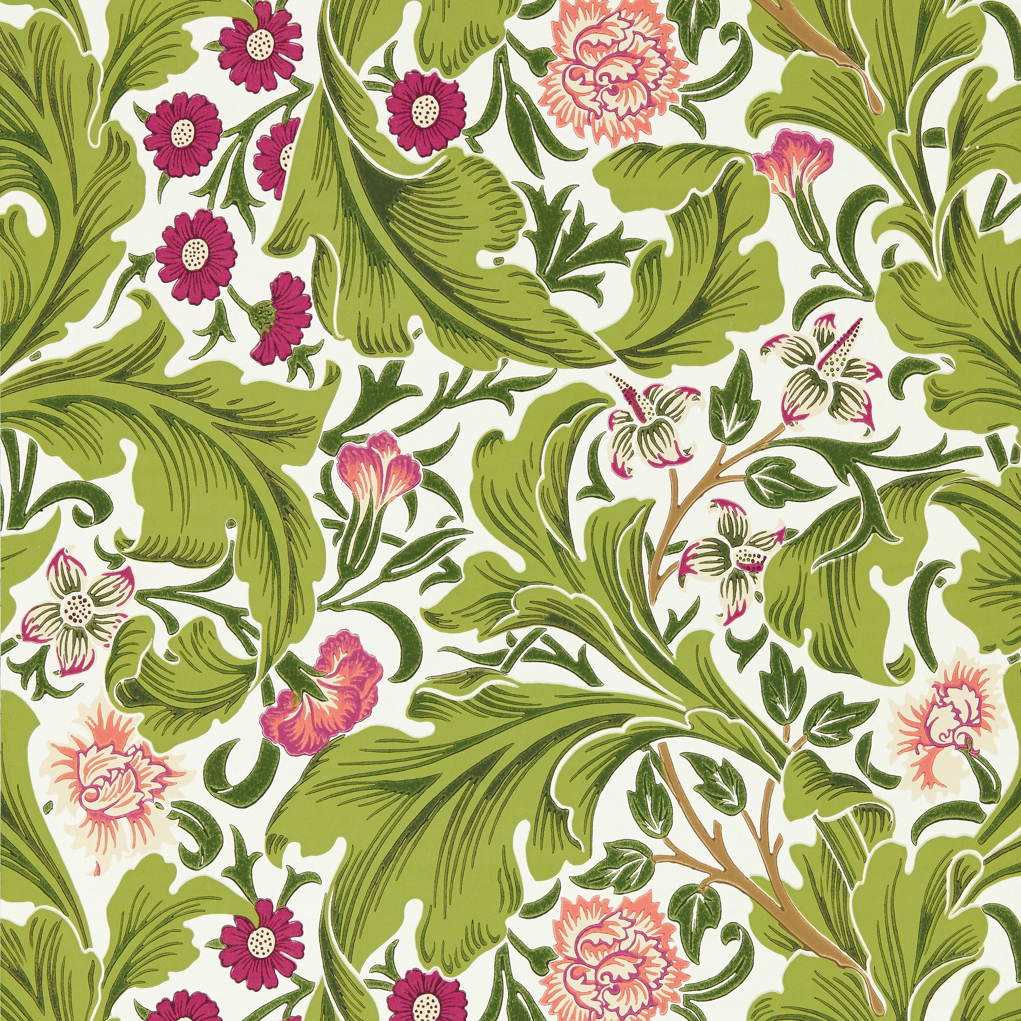 Leicester Wallpaper 217334 By Morris Co In Sour Green Plum